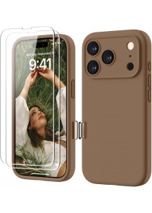 Premium Liquid Silicone Case for ip17 pro - Brown
