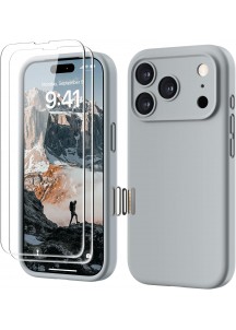Premium Liquid Silicone Case for ip17 pro - Grey