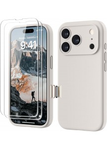 Premium Liquid Silicone Case for ip17 pro - Stone Grey
